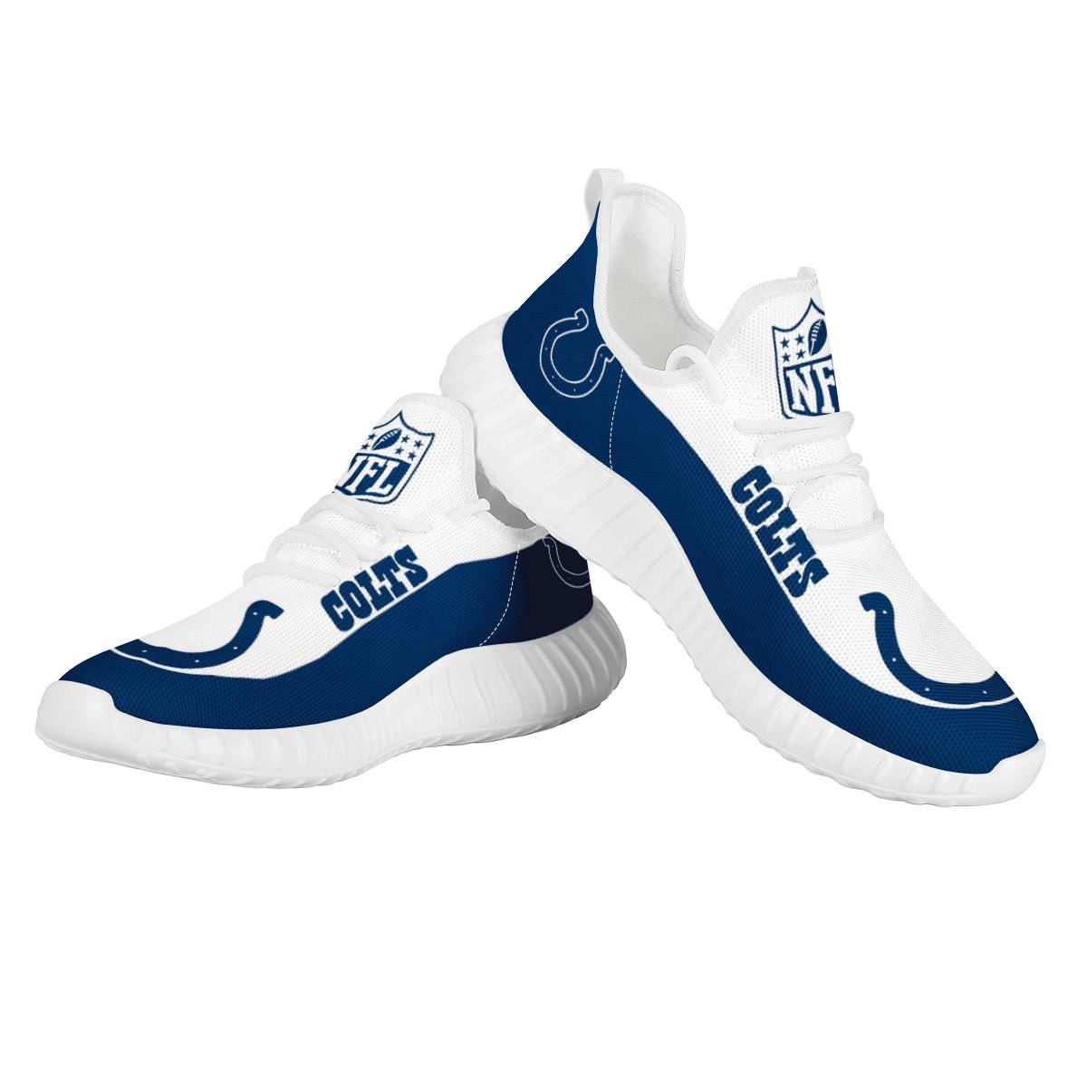 Women's Indianapolis Colts Mesh Knit Sneakers/Shoes 003